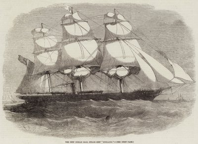 The New Indian Mail Steam-Ship England by Edwin Weedon